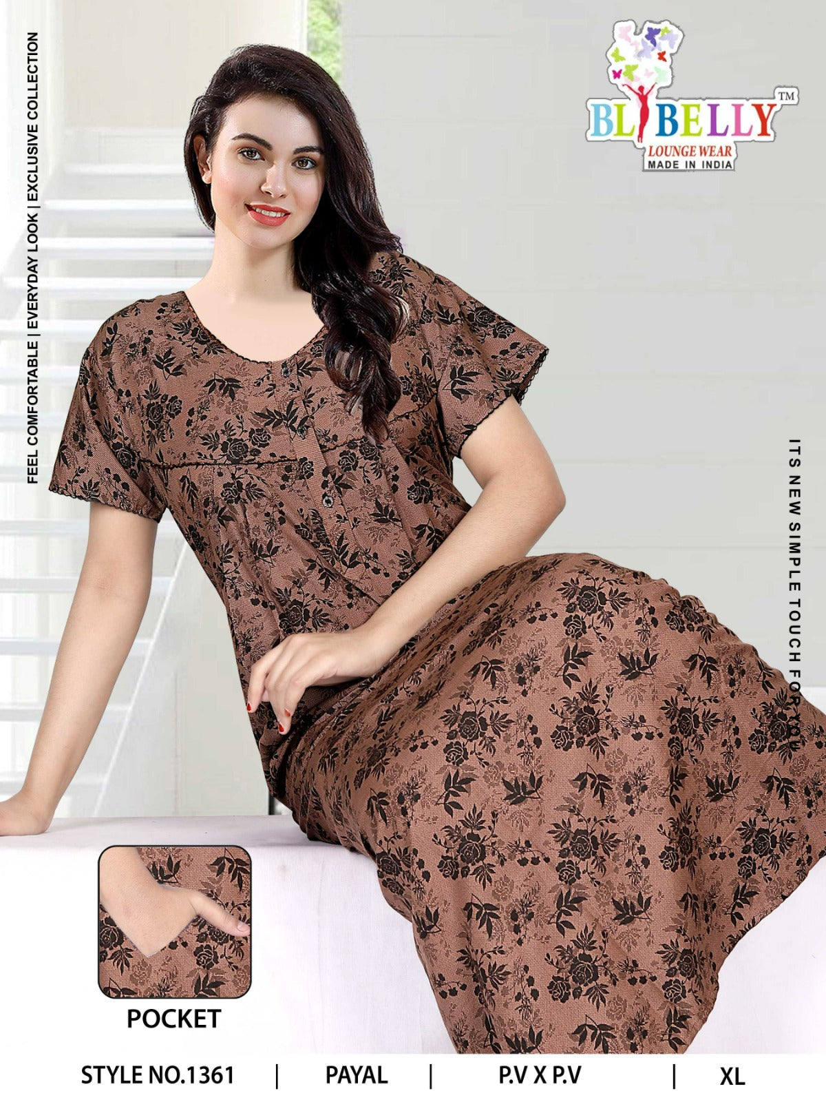 Style 1350-1363 Payal Belly Pv Night Gowns Manufacturer Gujarat