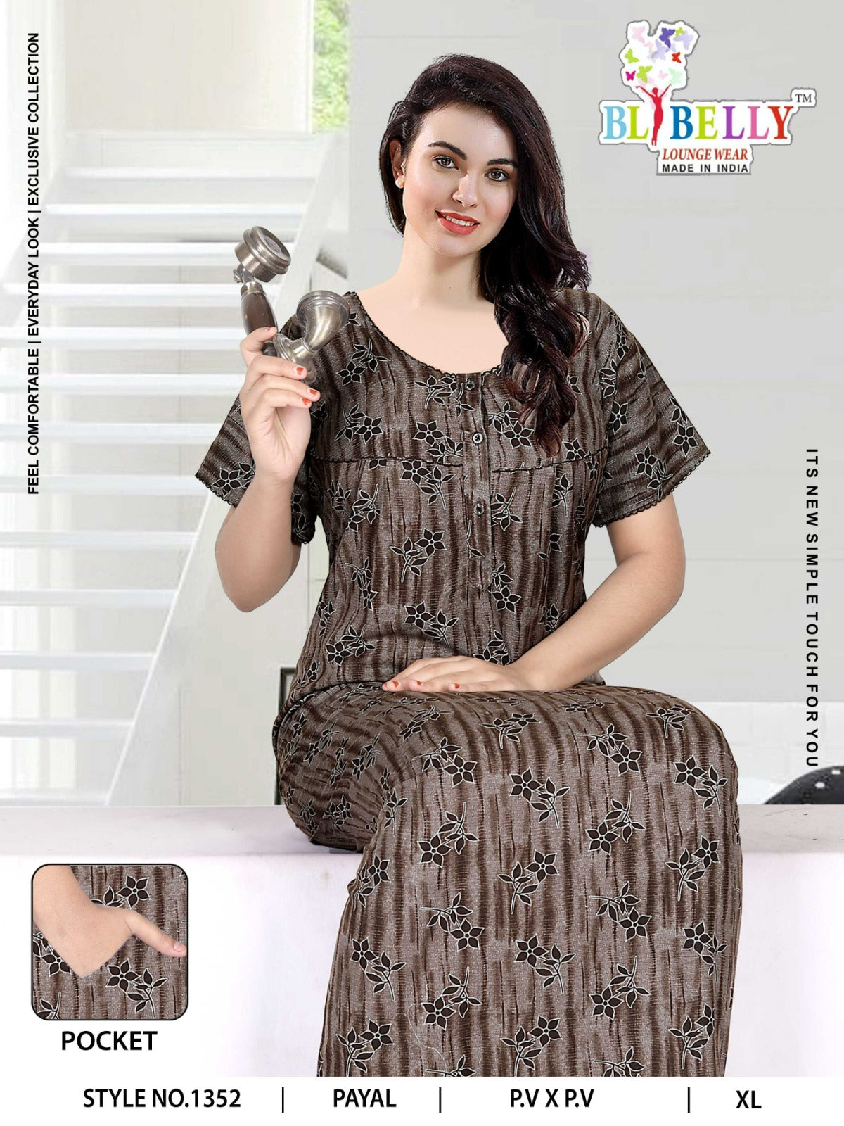 Style 1350-1363 Payal Belly Pv Night Gowns Manufacturer Gujarat