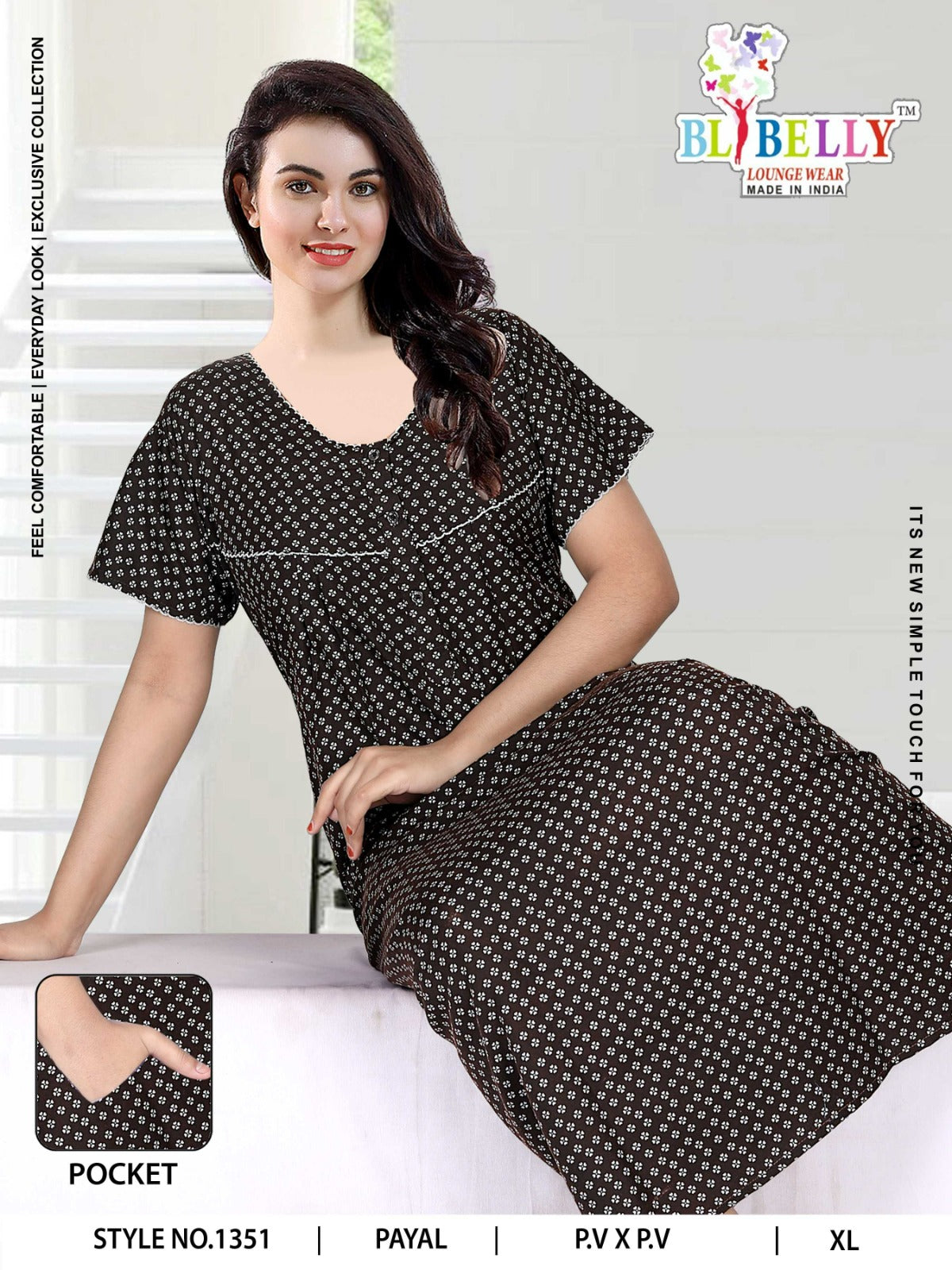 Style 1350-1363 Payal Belly Pv Night Gowns Manufacturer Gujarat