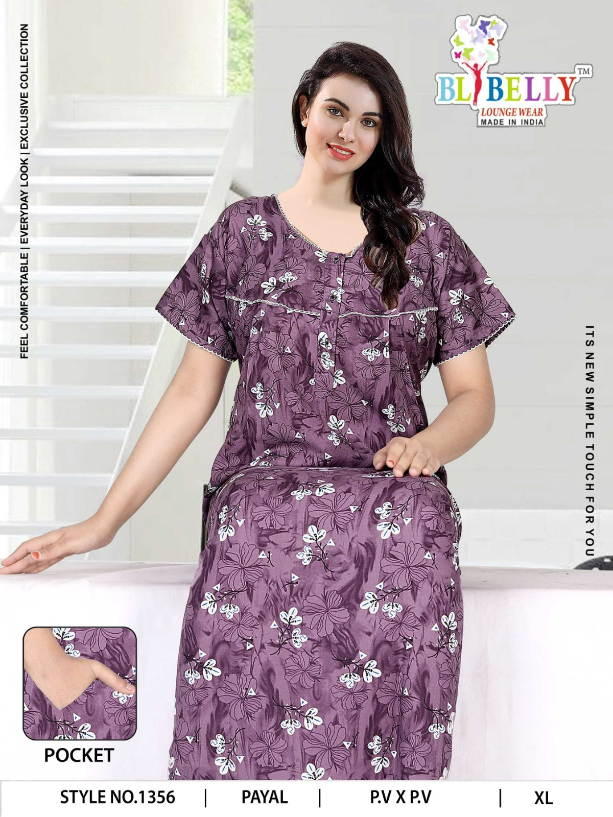 Style 1350-1363 Payal Belly Pv Night Gowns Manufacturer Gujarat