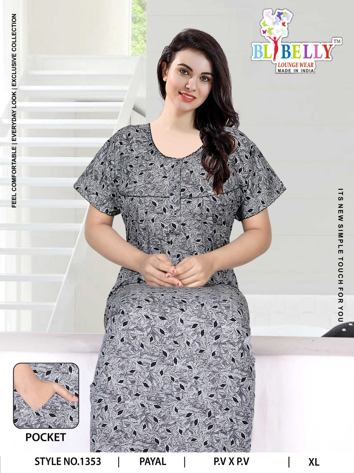 Style 1350-1363 Payal Belly Pv Night Gowns Manufacturer Gujarat