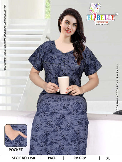 Style 1350-1363 Payal Belly Pv Night Gowns Manufacturer Gujarat