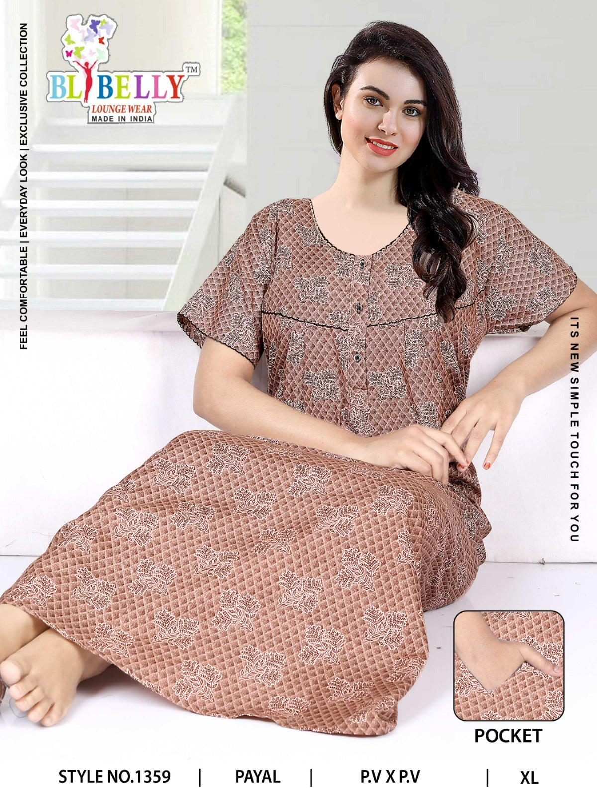 Style 1350-1363 Payal Belly Pv Night Gowns Manufacturer Gujarat