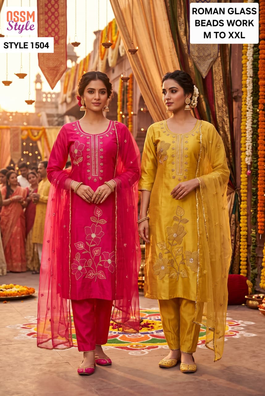 Style 1501-1505 Ossm Roman Readymade Pant Style Suits Wholesale Price