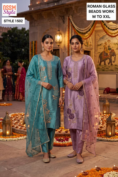 Style 1501-1505 Ossm Roman Readymade Pant Style Suits Wholesale Price