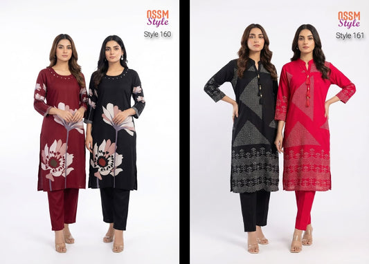 Style 160-161 Ossm Rayon 22Kg Co Ord Set Wholesale Price