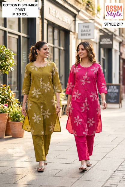 Style 177-178-224-217 Ossm Cotton Kurti Pant Set Wholesaler Gujarat