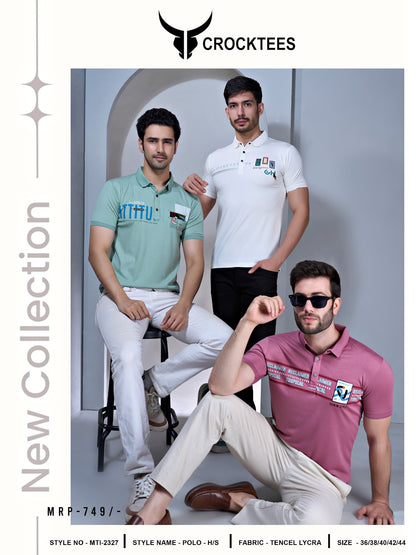 Style 2327 Crocktees Tencil Lycra Mens Tshirts Supplier