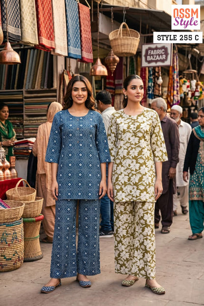 Style 255 Ossm Cotton Co Ord Set Supplier