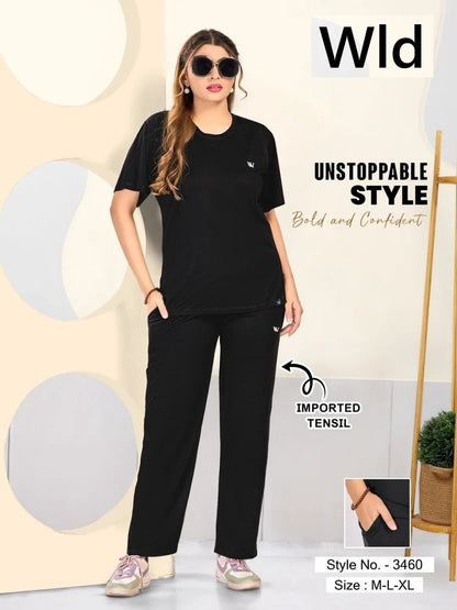 Style 3460 A Wld Tencil Plazzo Night Suits Manufacturer Ahmedabad