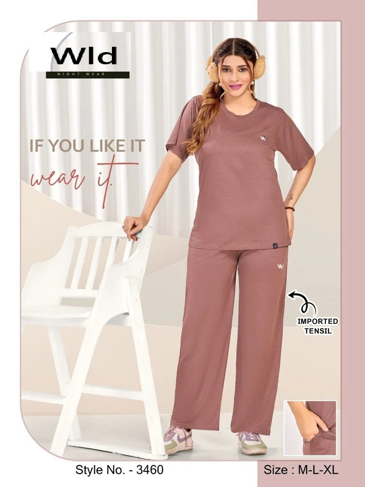 Style 3460 B Wld Tencil Plazzo Night Suits Supplier Ahmedabad