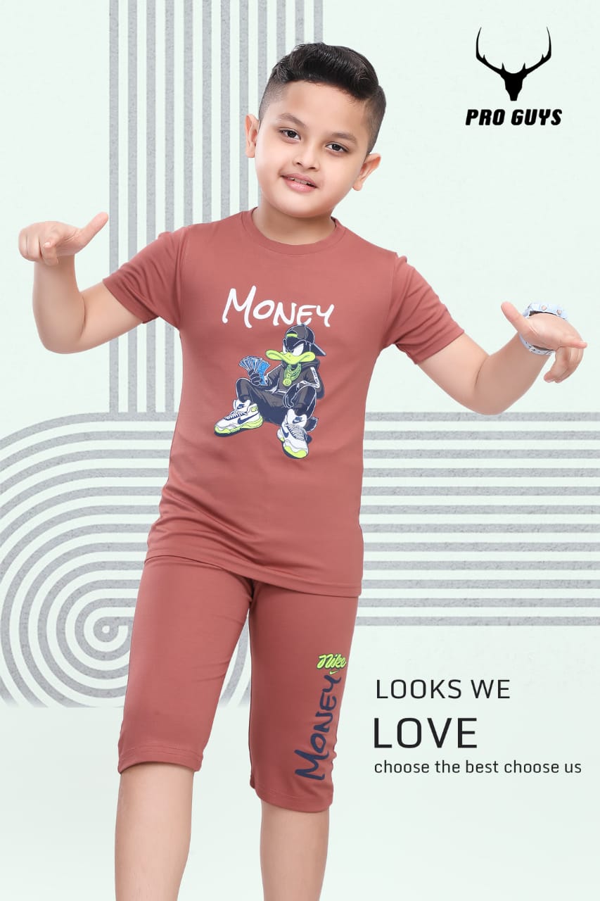 Style 3713 Pro Guys Tencil Lycra Boys Capri Night Suit Wholesale Price