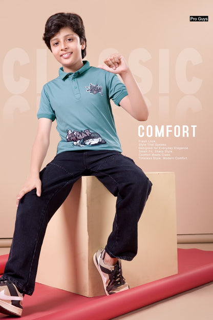 Style 4045 Pro Guys Tencil Lycra Boys Tshirt Wholesale Price