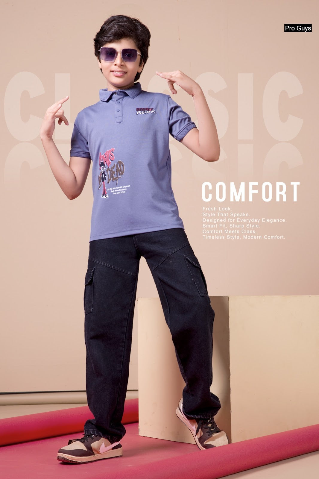 Style 4045 Pro Guys Tencil Lycra Boys Tshirt Wholesale Price