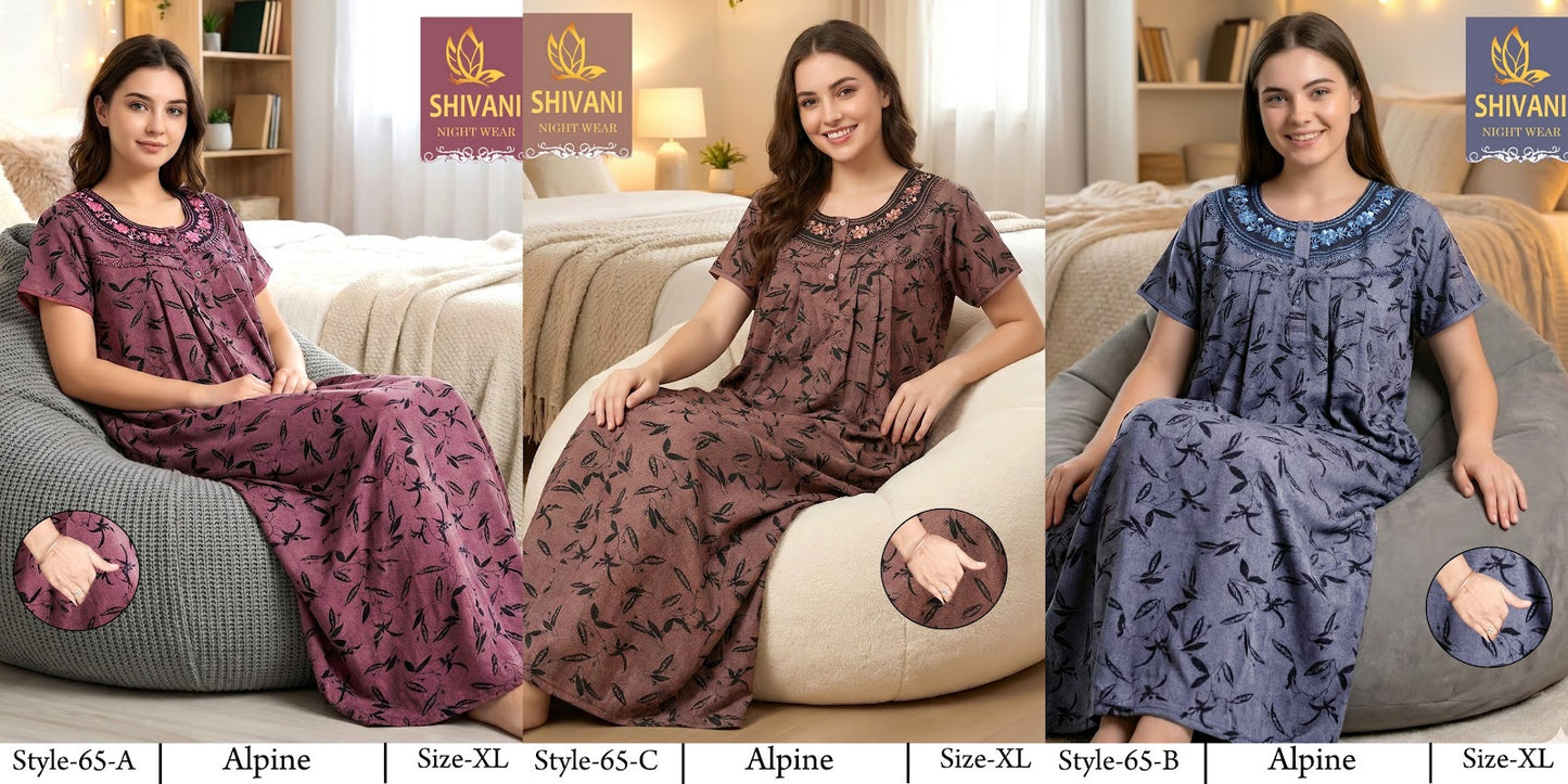 Style 51-68 Shivani Alpine Night Gowns Exporter