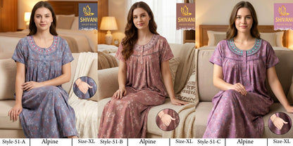 Style 51-68 Shivani Alpine Night Gowns Exporter