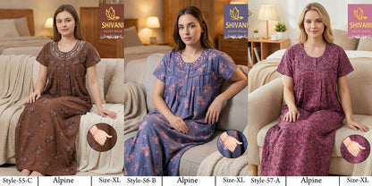 Style 51-68 Shivani Alpine Night Gowns Exporter