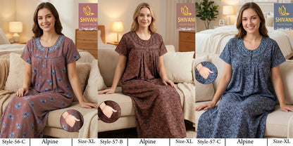 Style 51-68 Shivani Alpine Night Gowns Exporter