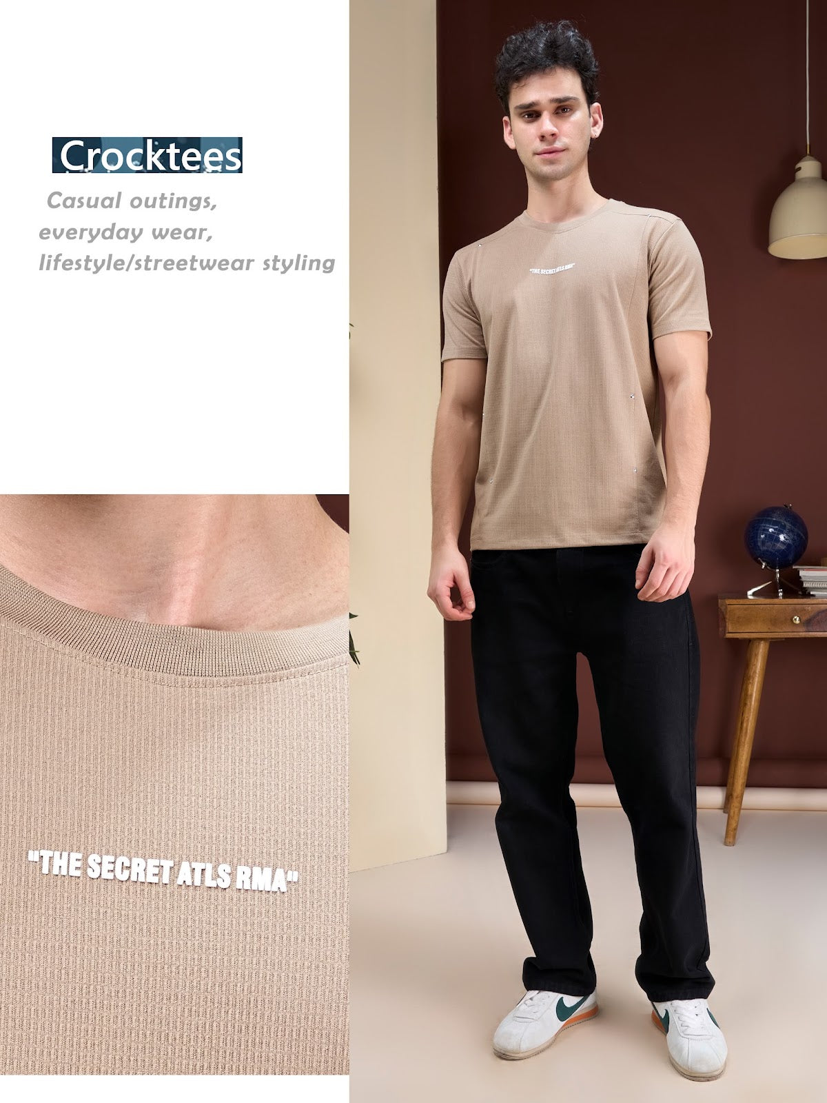 Style 5171 Crocktees Knit Mens Tshirts Exporter Gujarat