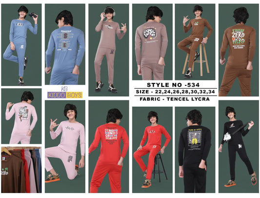 Style 534 Kiddo Tencil Lycra Boys Co Ord Set Manufacturer