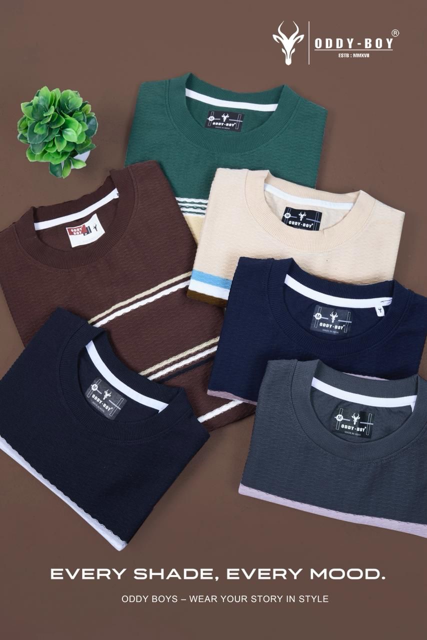 Style 643 We 19-21 Oddy Boy Wave Striper Mens Tshirts Wholesaler India