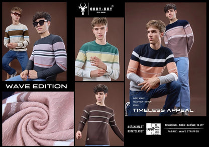 Style 643 We 19-21 Oddy Boy Wave Striper Mens Tshirts Wholesaler India