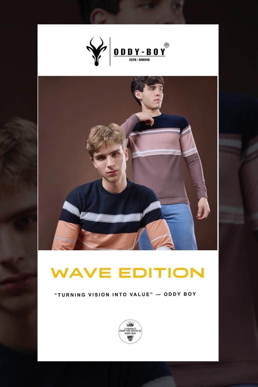 Style 643 We 19-21 Oddy Boy Wave Striper Mens Tshirts Wholesaler India