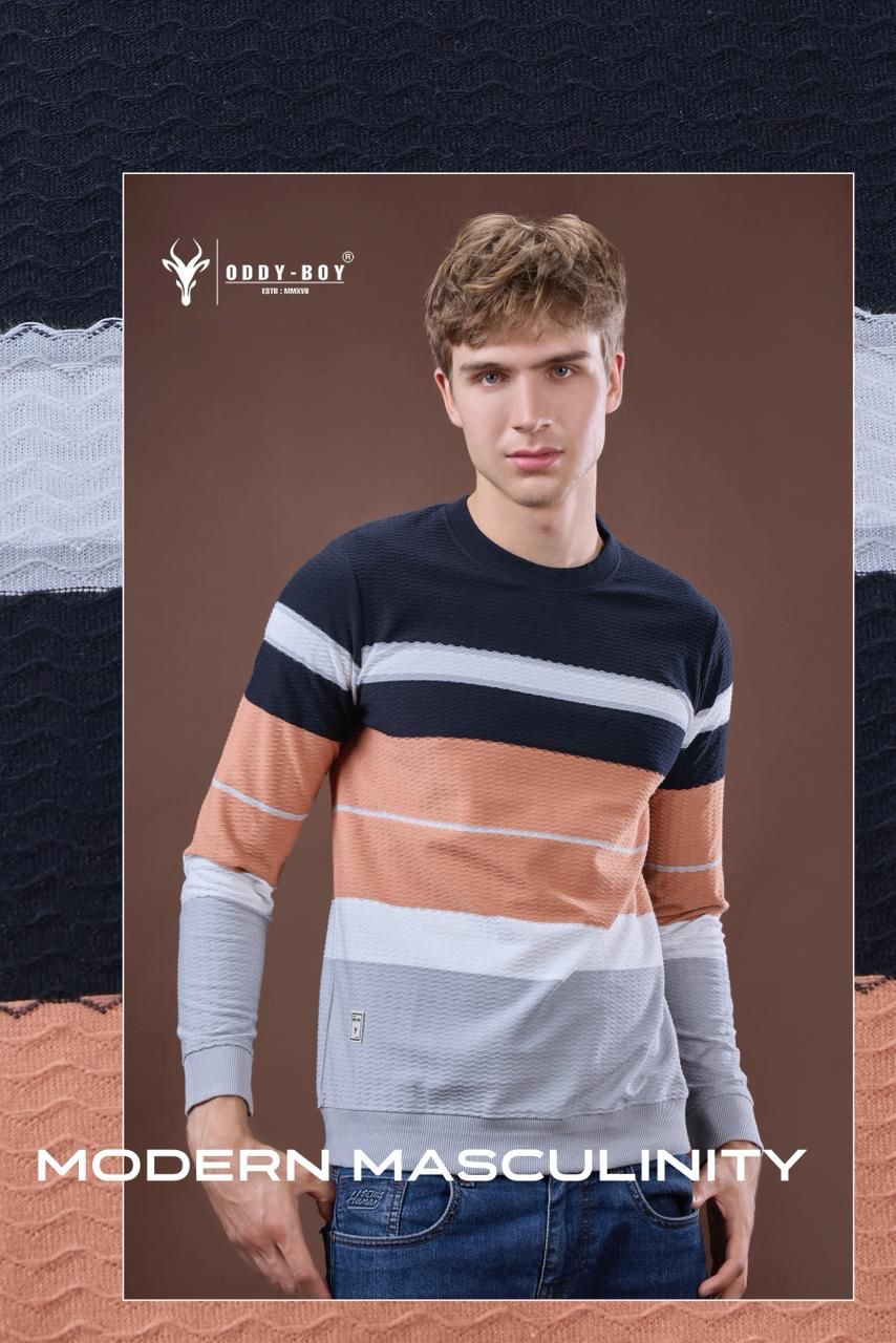 Style 643 We 19-21 Oddy Boy Wave Striper Mens Tshirts Wholesaler India