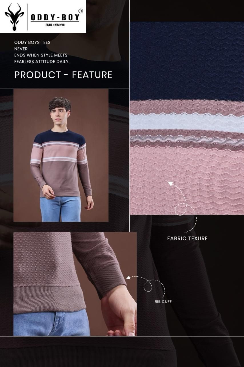 Style 643 We 19-21 Oddy Boy Wave Striper Mens Tshirts Wholesaler India