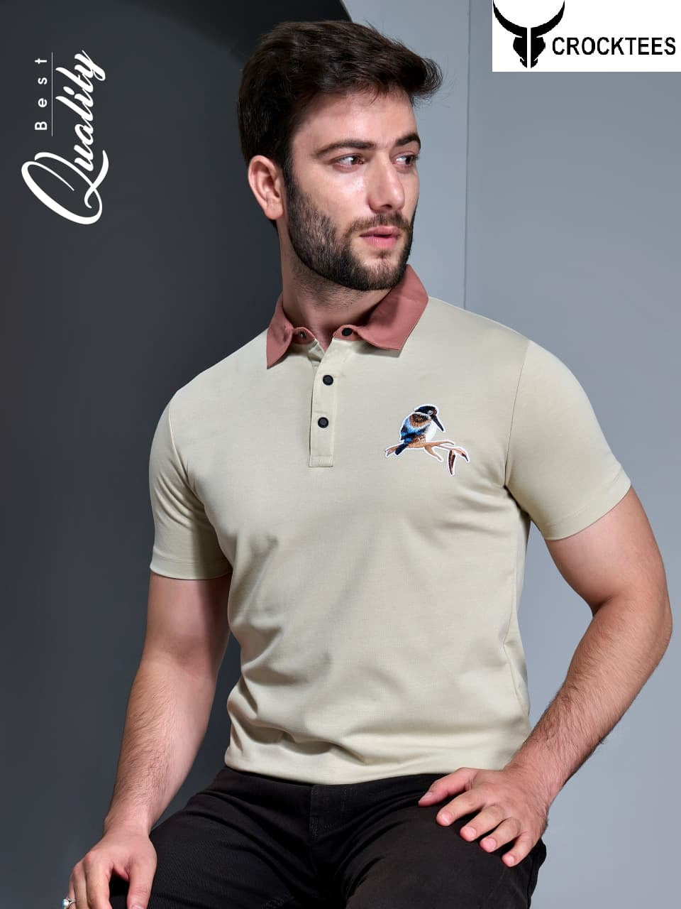Style 7071 Crocktees Cotton Mens Tshirts Supplier Ahmedabad