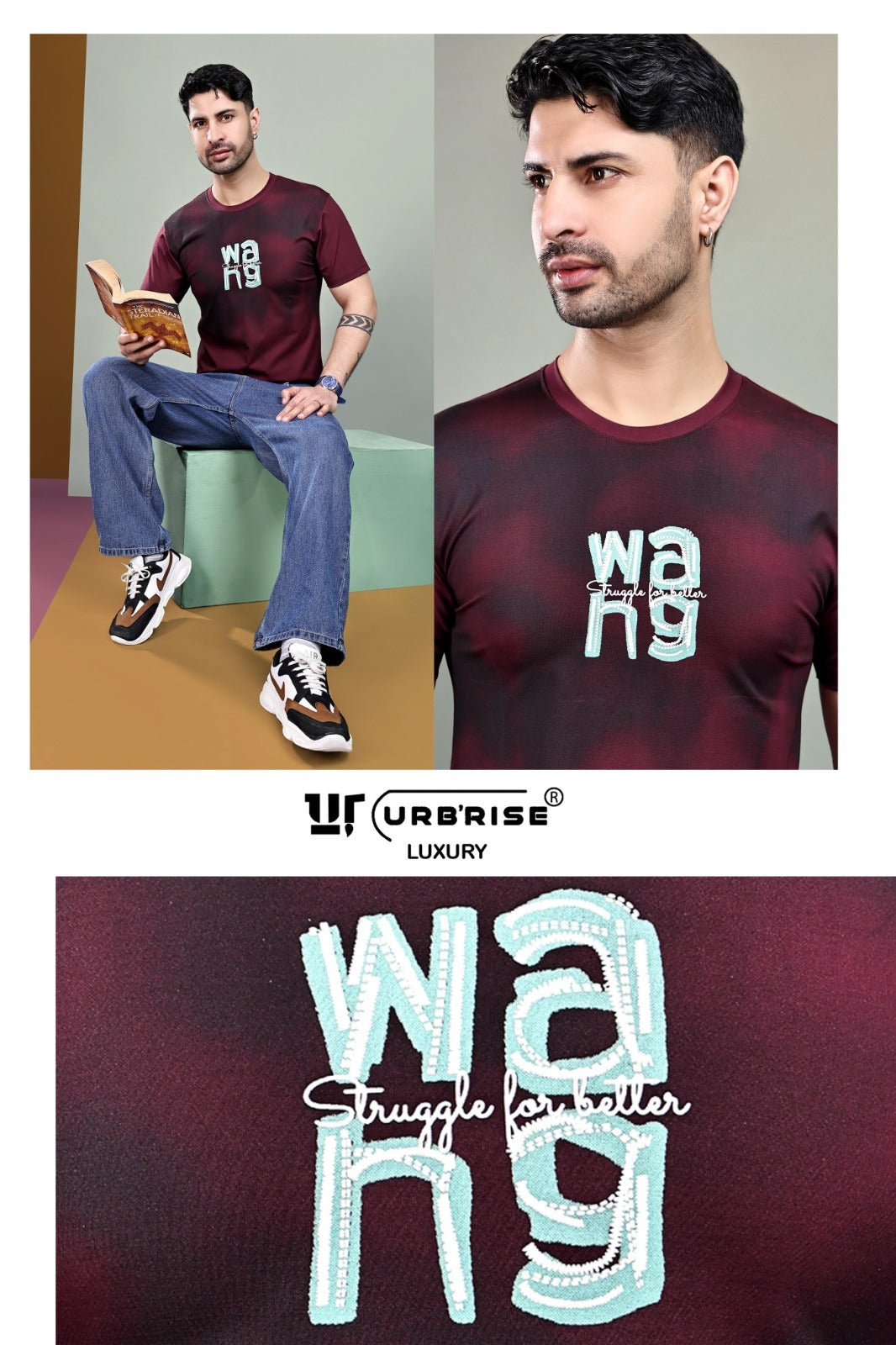 Style 864-871 Urbanrise Imported Lycra Mens Tshirts Manufacturer Ahmedabad