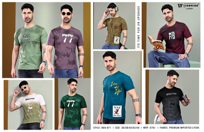 Style 864-871 Urbanrise Imported Lycra Mens Tshirts Manufacturer Ahmedabad