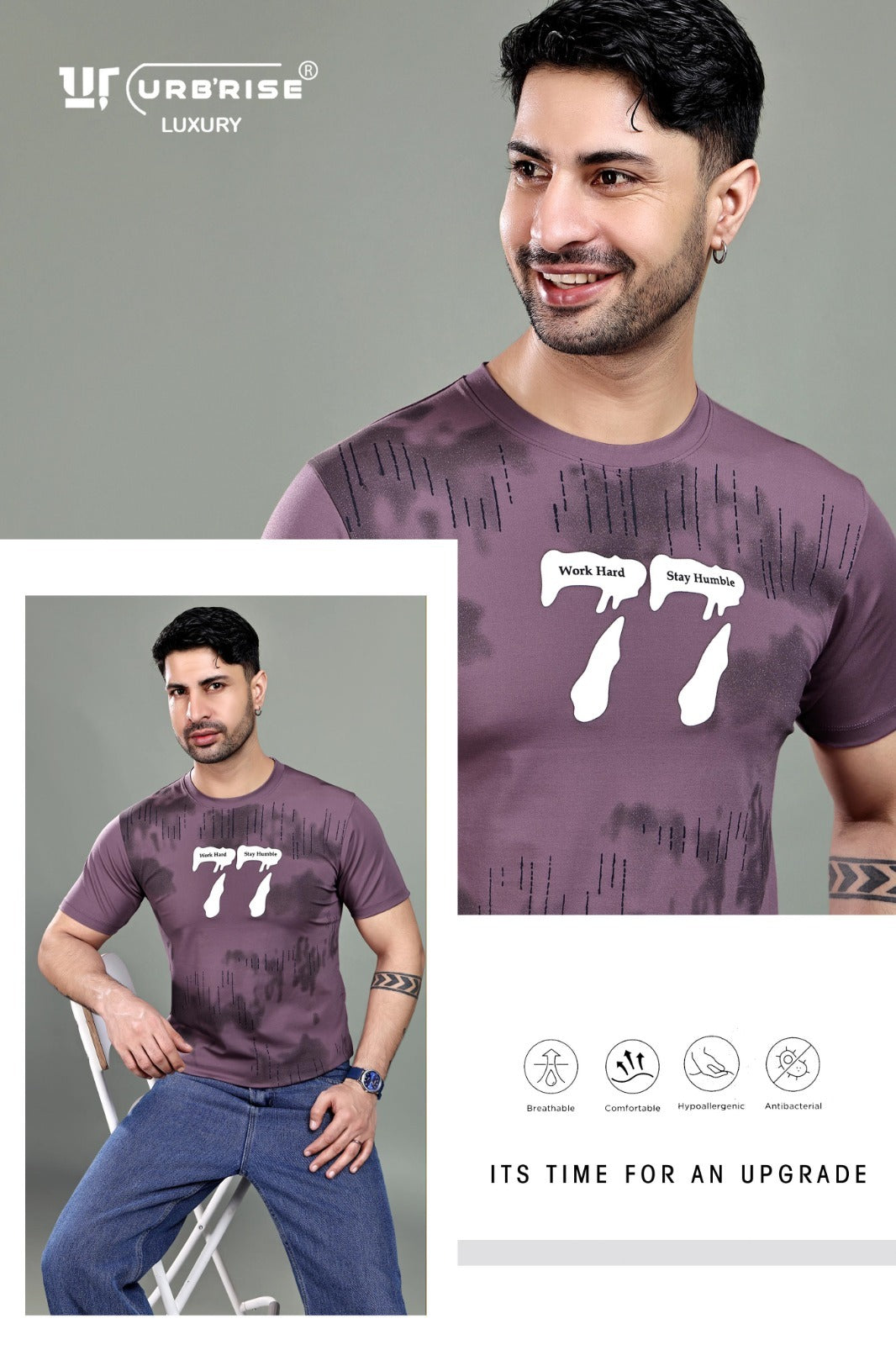 Style 864-871 Urbanrise Imported Lycra Mens Tshirts Manufacturer Ahmedabad