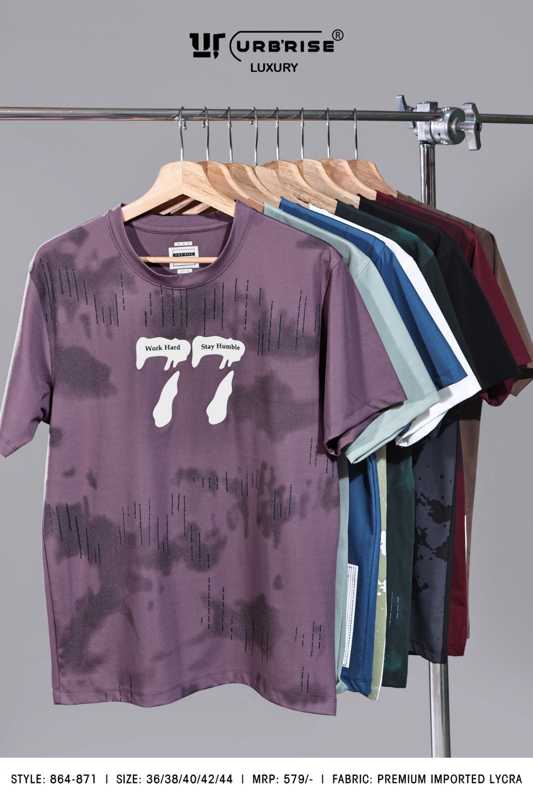 Style 864-871 Urbanrise Imported Lycra Mens Tshirts Manufacturer Ahmedabad