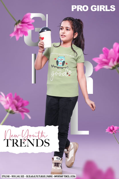 Style 9018 Pro Girls Tencil Lycra Girls Tshirt Supplier Ahmedabad