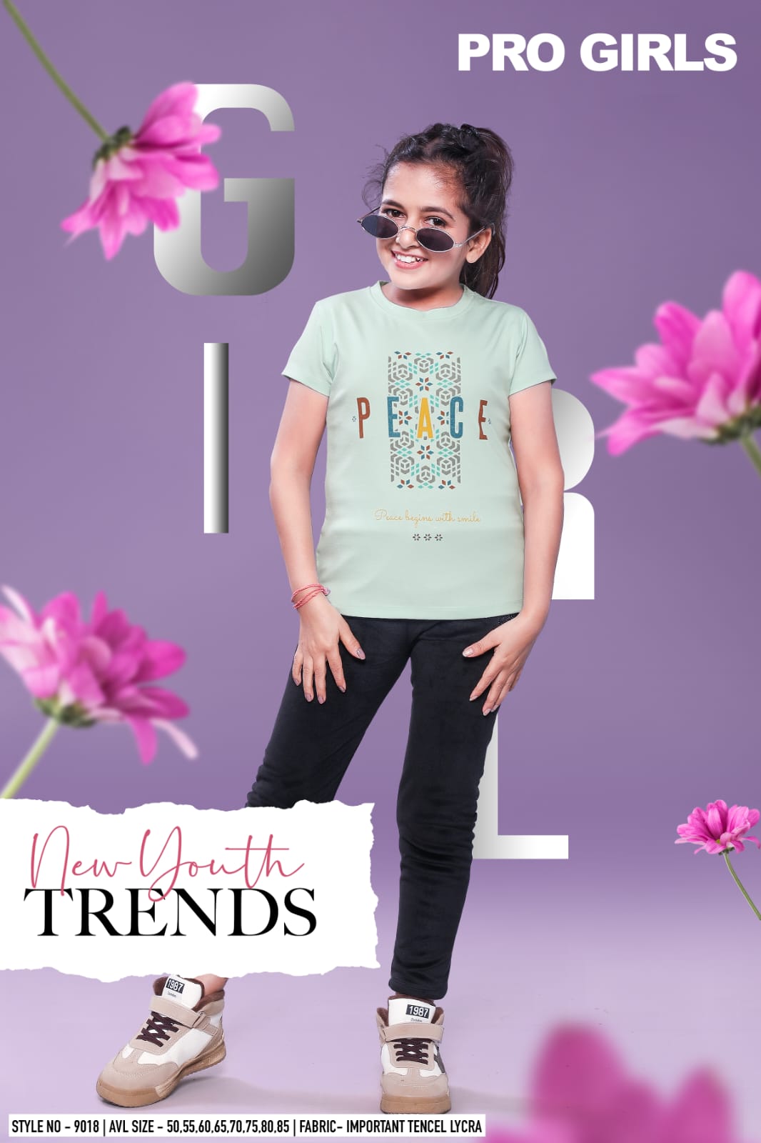 Style 9018 Pro Girls Tencil Lycra Girls Tshirt Supplier Ahmedabad
