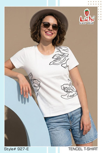 Style 927 Lichi Tencil Women Tshirt Exporter Gujarat