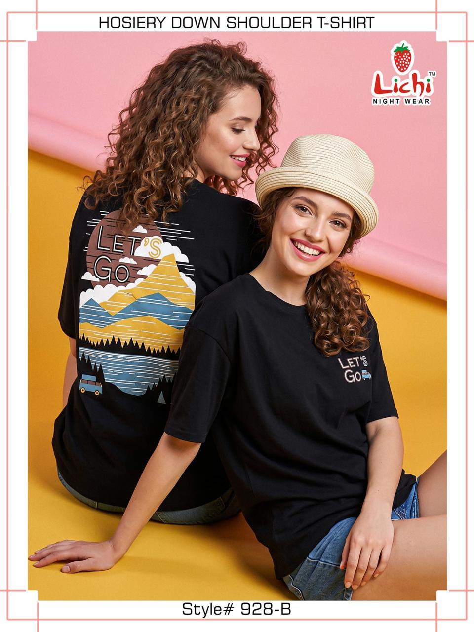 Style 928 Down Shoulder Lichi Hosiery Women Tshirt Supplier