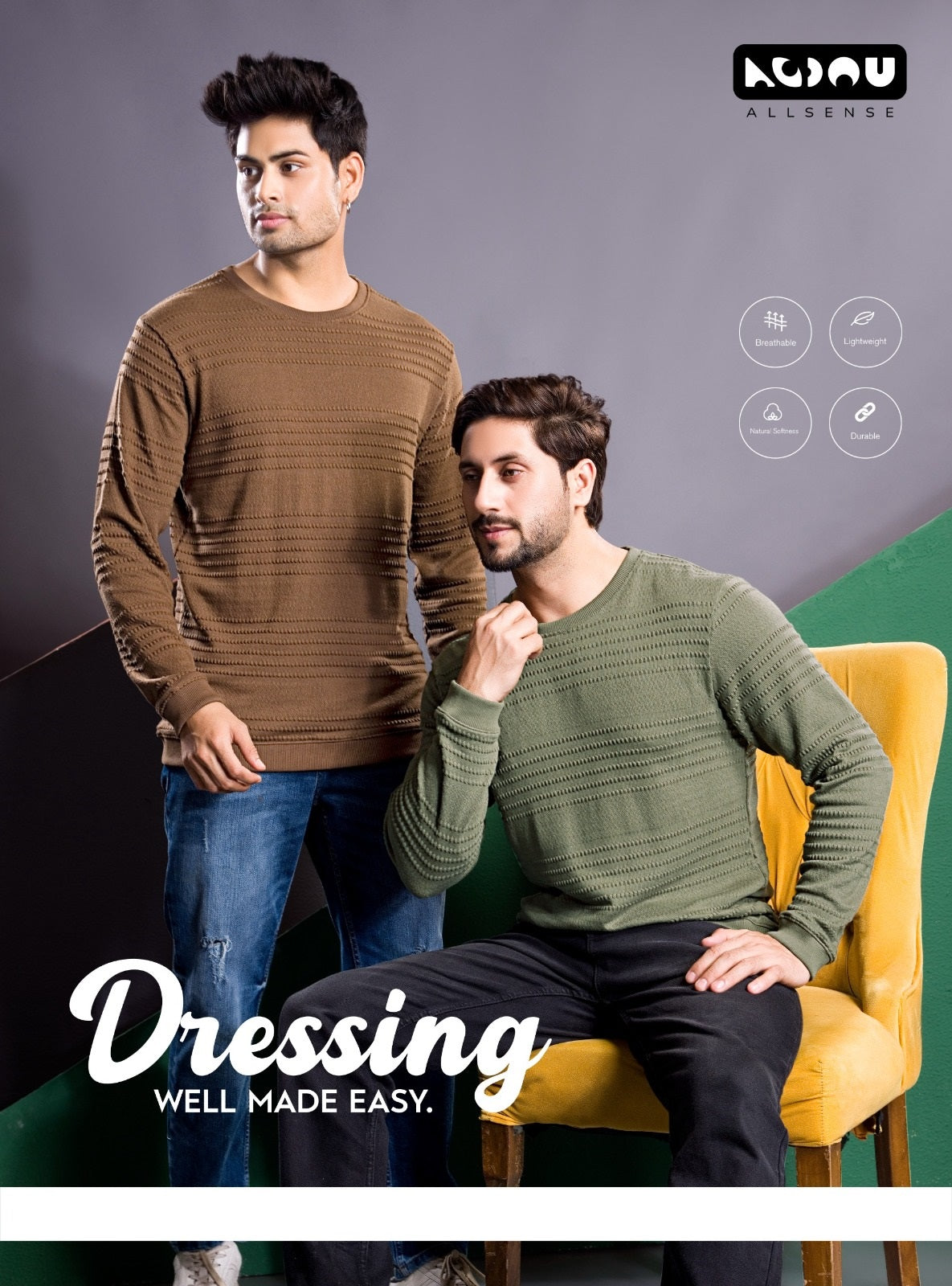 Style B 774 Allsense Knit Mens Tshirts Wholesaler