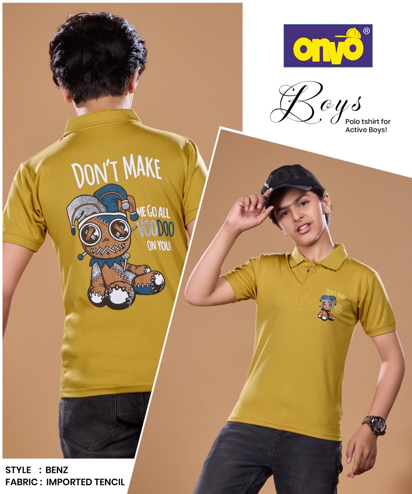 Style Benz Onvo Tencil Lycra Boys Tshirt Manufacturer India