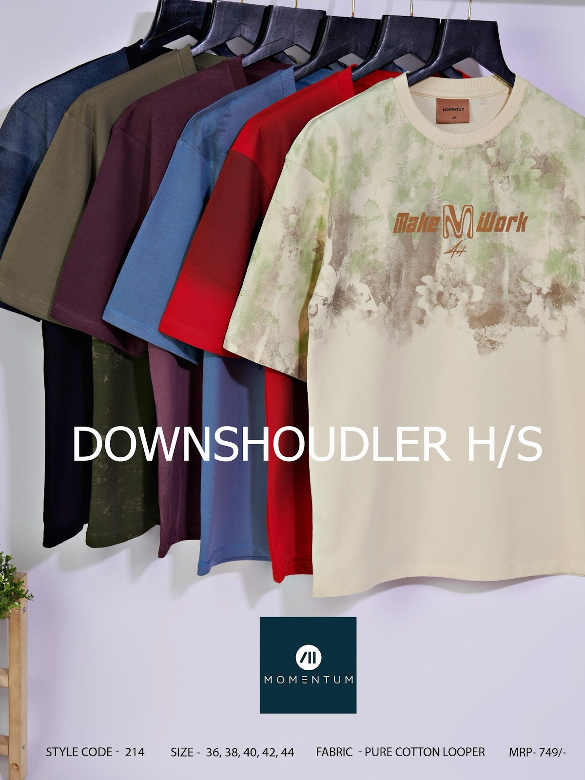 Style Code 214 Momentum Cotton Looper Mens Tshirts Wholesale
