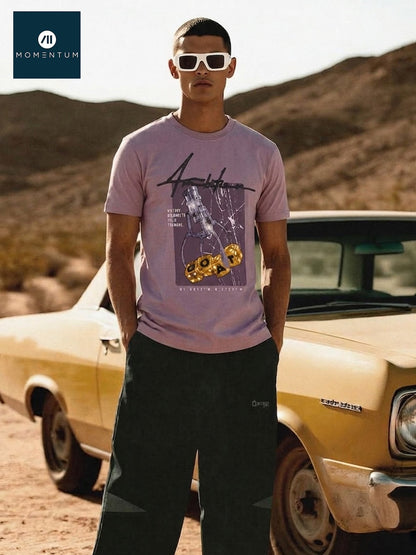 Style Code 237 Momentum Cotton Looper Mens Tshirts Wholesaler Gujarat