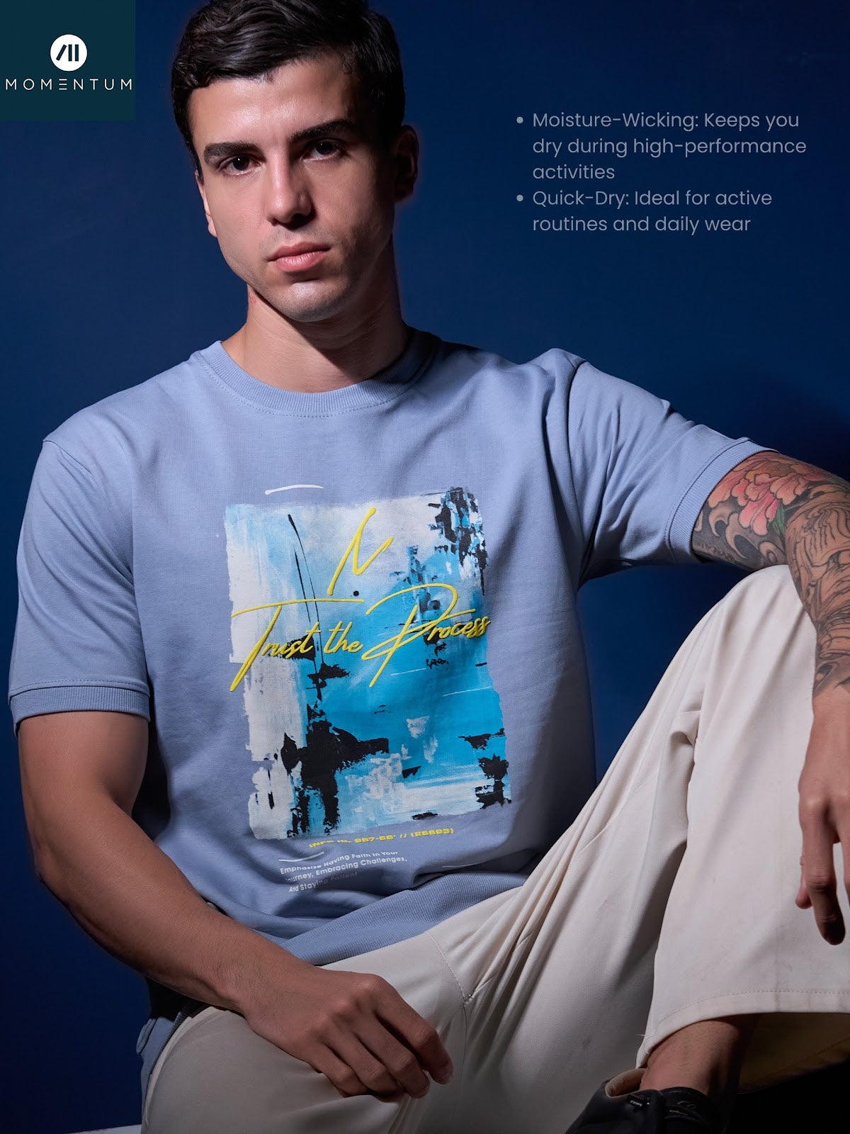Style Code 237 Momentum Cotton Looper Mens Tshirts Wholesaler Gujarat