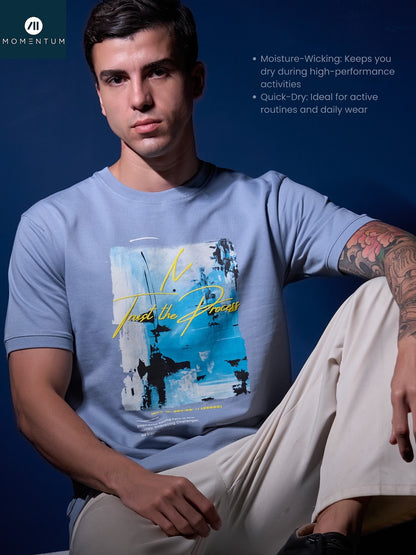 Style Code 237 Momentum Cotton Looper Mens Tshirts Wholesaler Gujarat