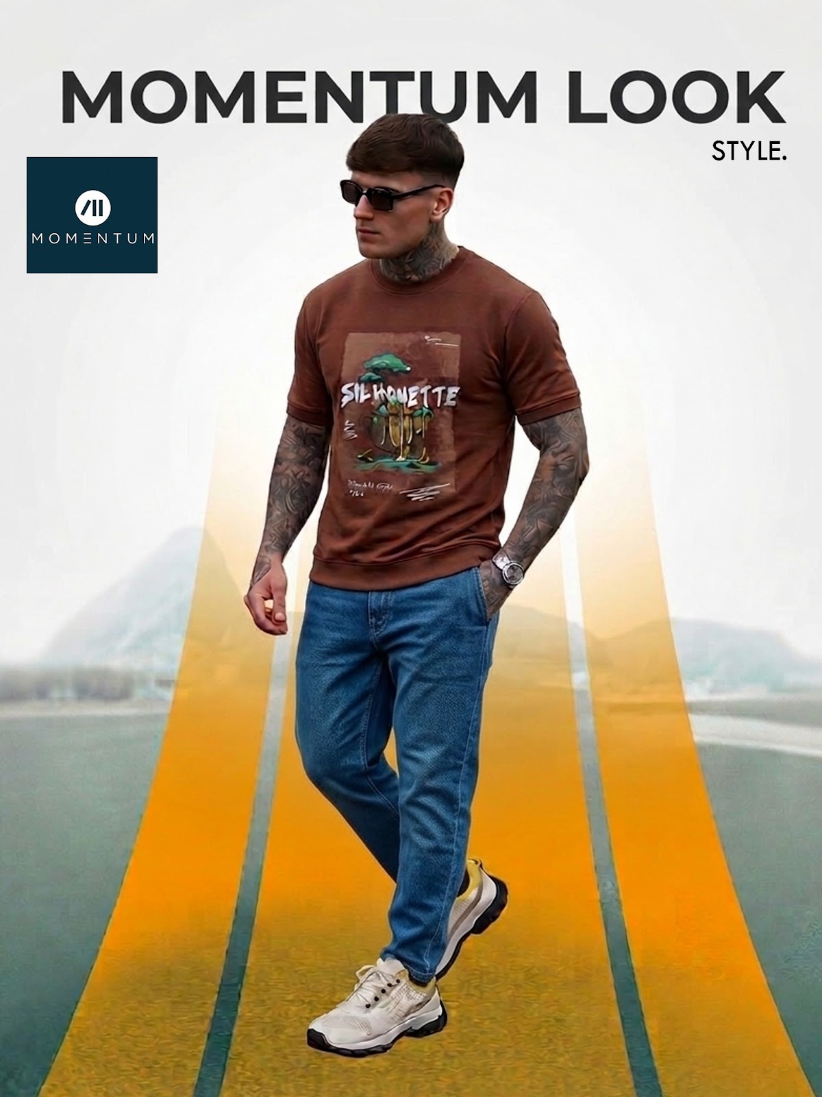 Style Code 237 Momentum Cotton Looper Mens Tshirts Wholesaler Gujarat