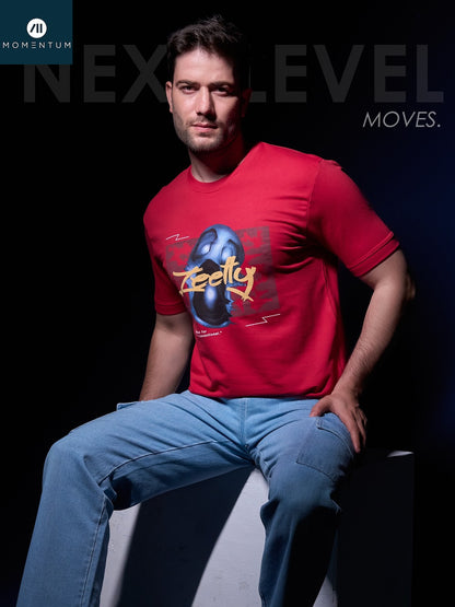 Style Code 237 Momentum Cotton Looper Mens Tshirts Wholesaler Gujarat