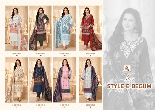 Style E Begum Alok Cambric Cotton Karachi Salwar Suits Wholesaler Ahmedabad