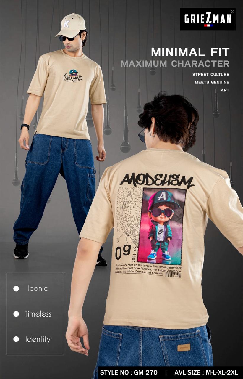 Style Gm 270-262 Griezman Cotton Looper Mens Tshirts Exporter Ahmedabad