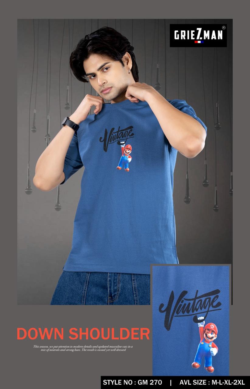 Style Gm 270-262 Griezman Cotton Looper Mens Tshirts Exporter Ahmedabad