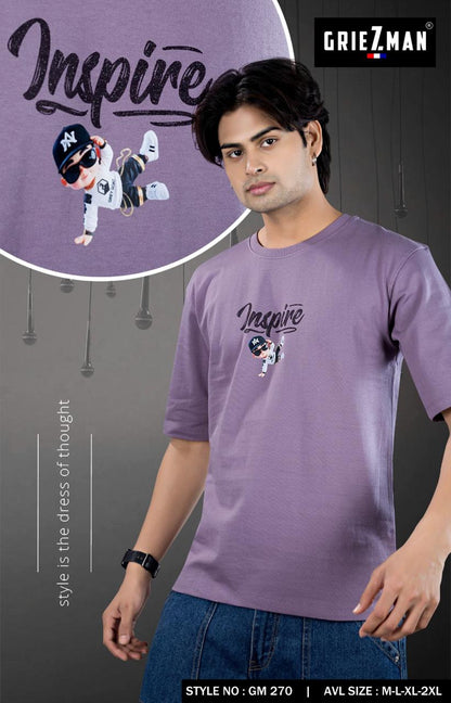 Style Gm 270-262 Griezman Cotton Looper Mens Tshirts Exporter Ahmedabad